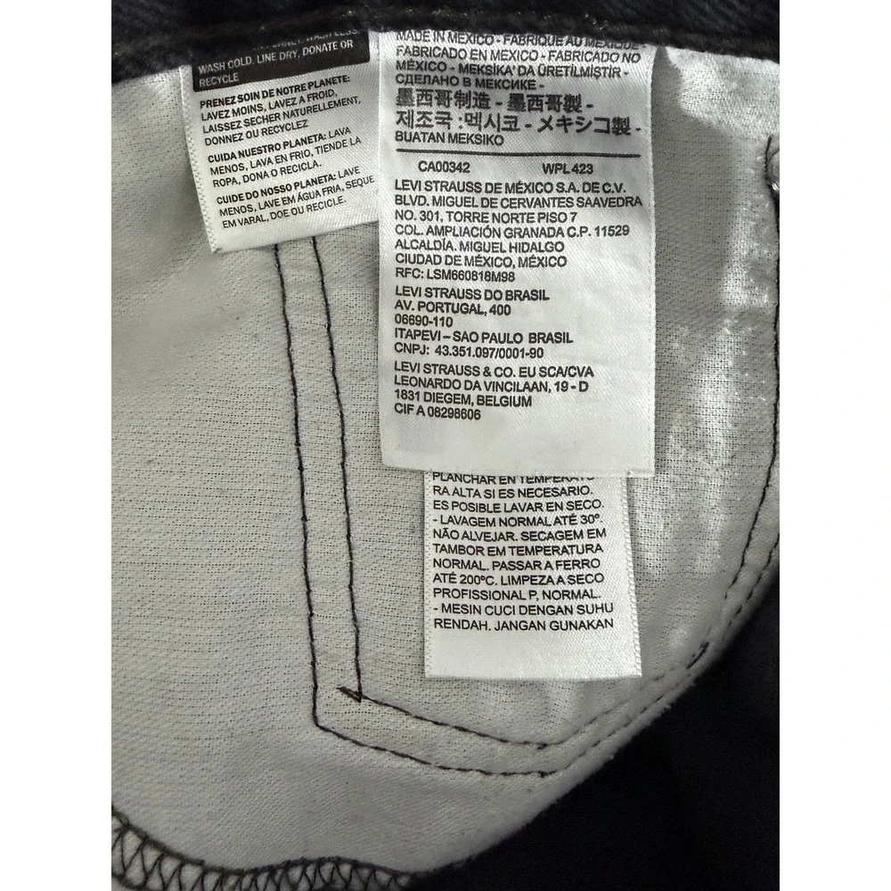 Levi's 505 Regular Fit Men's Jeans W31 L30 Black 100% Cotton Straight Leg
